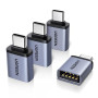 UGREEN Adaptateur USB C vers USB 3.2 10Gbps Type-C vers Type-A (Lot de 4) | Adaptateur OTG, Compatible avec iPhone 17 Pro Max Ai