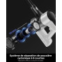 VACTechPro F02 Lite Aspirateur Balai sans Fil, 550W/50 Min/50 KPa | Avec Filtration 8 Couches, Allègement, Pour Sols, Tapis et C