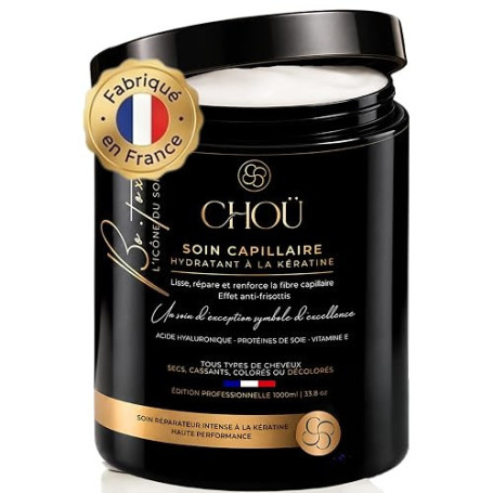 CHOÜ-BO-TOX Capillaire Professionnel-Masque ultra réparateur à la kératine naturelle- à l’acide hyaluronique-protéine de soie-Vi