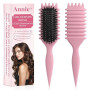 Brosse cheveux bouclés pour boucles définies parfaites - Brosse à friser antistatique avec design d'aération pour cheveux secs e