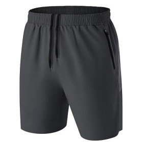 Homme Short Course à Pied Léger Sport Shorts Séchage Rapide avec Poche Zippé