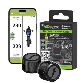 FOBO Bike Lite Système de contrôle de la pression des pneus avec application - Bluetooth 5.0 intelligent - Capteur de pression d