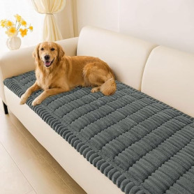 LiveGo Housse de Canapé Épaisse et Lavable – Protège-Canapé Doux Antidérapant pour Chiens, Housse de Meuble Pelucheuse pour 2/3/