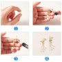 UNICRAFTALE 60 pièces Losange & Breloques Rondes Plates 304 pendentifs en Acier Inoxydable 1.2mm Petit Trou Breloques Doré Pende