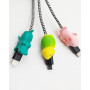 UYRVAPE 6pcs Protecteur de Câble Chargeur Animaux Bite, Mignon Économiseurs de Câble de Charge Panda Requin Hérisson Canard Tigr