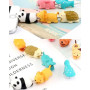 UYRVAPE 6pcs Protecteur de Câble Chargeur Animaux Bite, Mignon Économiseurs de Câble de Charge Panda Requin Hérisson Canard Tigr