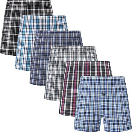 JupiterSecret Caleçons en Coton pour Hommes, Style Américain, Lot de 6/10 Pièces