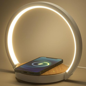 VOSFEEL Lampe de Chevet Chargeur sans Fil Lampe de Nuit avec Chargeur Induction Veilleuse Tactile LED 3 Intensité Variable avec