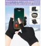 Becellen 2 Paires Gants Sans Doigts Hiver, Tricot Thermique Demi-Doigts Gants Chauds Unisexes Mitaine Femmes Hommes