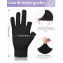 Becellen 2 Paires Gants Sans Doigts Hiver, Tricot Thermique Demi-Doigts Gants Chauds Unisexes Mitaine Femmes Hommes
