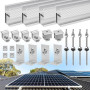 Therlan Kit de support de panneau solaire pour 2 modules, convient pour toits en tuiles en acier colorés, toit en tôle, support