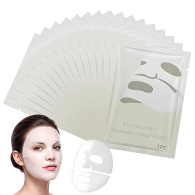 16 Pièces Masque Collagene Visage Masque Visage Collagene Collagen Mask | Formule Douce,Hydrate Et Nourrit,Anti-Âge,Raffermit La