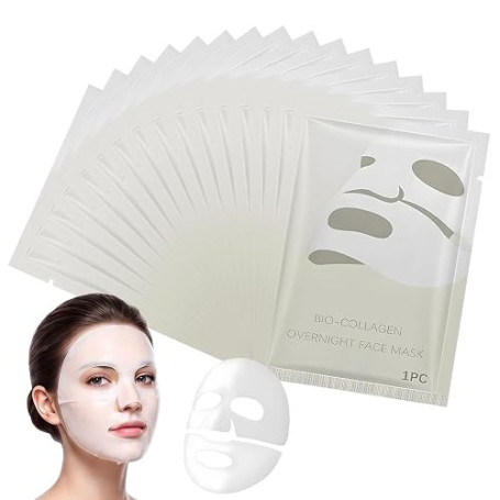 16 Pièces Masque Collagene Visage Masque Visage Collagene Collagen Mask | Formule Douce,Hydrate Et Nourrit,Anti-Âge,Raffermit La