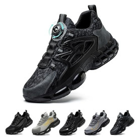 Gugifcto Chaussures de Sécurité Homme Femme Légère Basket Securite Antidérapante Mode Confortable Chaussures de Travail Respiran