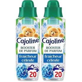 Cajoline Parfum de linge liquide infusé en perles booster pour lessive, Fraîcheur Céleste Elixir, 20 lavages 460ml (Lot de 2)
