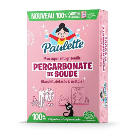 Paulette - Percarbonate de Soude - Blanchissant Détachant Authentique -500g | Redonne de l'Éclat au Linge Blanc - 100% d'Ingrédi