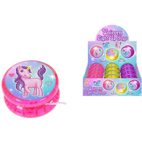 KandyToys Licorne Lumineuse réactive Lumineuse LED Yoyo pour Enfants | Trois Couleurs | Jouets pour Enfants | 5,5 cm