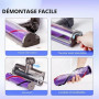 Tête de Brosse pour Dyson V7 V8 V10 V11 V15, Brosse électrique pour SV10 SV11 SV12 SV14, Aspirateur Motorisée pour Tapis et Sols