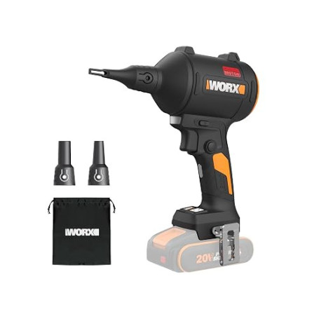 WORX 20V souffleur de poussière sans Fil avec Moteur sans balais | dépoussiéreur électrique pour le nettoyage, gonfleur de matel