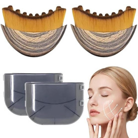 2 Pièces Brosse Lymphatique Visage,Contour Lymphatique pour le Visage,Brosse Contour du Face,Face Brush Massage pour Texture Raf