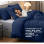 Utopia Bedding Housse de Couette 220x240 cm avec 2 Taies d'oreiller 65x65 cm (Marine) - Parure de lit 220 x 240 cm - Ensembles d