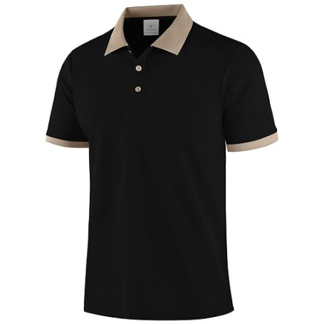 geeksport Polo à Manches Courtes Respirant pour Homme - Polo de Golf Fonctionnel d'été pour Le Tennis et Les vêtements décontrac