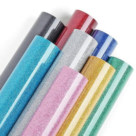 Lya Vinyl Vinyle Thermocollant pour cricut Flex Thermocollant de Paillettes Vinyle Thermocollant de pour T-shirts, Sacs, Vêtemen