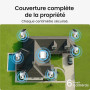 aosu D1 Max 4K 8MP Camera Extérieure sans Fil Solaire, 360° PTZ, AI + PIR | Sans Abonnement Requis, Kit 6 Caméras + aosuBase 32