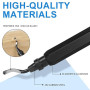 Flintronic® Outil D'ébavurage Manuel, 1 Manche en Métal + 11 Lames BS1010 HSS Lames D'ébavurage Rotatives en Métal à 360° pour T