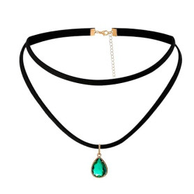 JJDreams Collier ras du cou noir pour femme, collier ras du cou en velours gothique, collier ras du cou rétro gothique noir ajus
