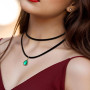 JJDreams Collier ras du cou noir pour femme, collier ras du cou en velours gothique, collier ras du cou rétro gothique noir ajus