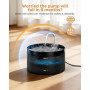 GIOTOHUN Fontaine a Eau Chat: Fontaine à Eau pour Chat | 2L Noir Silencieuse Distributeur Chat avec Robinet - Deux Modèles de Dé
