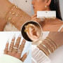 UJBVCX 73PCS Parure Bijoux Femme, Bracelet Femme, Bagues, Collier Femme Or, Ear Cuff, Boucles d'Oreilles Créoles, Lot de Fantais