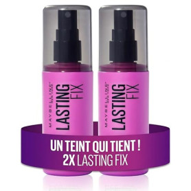 Maybelline New York Spray Fixateur Maquillage Tenue 16H Mat Lot de 2 | Diffusion ultra précise, Sans effet matière, Résultat mat
