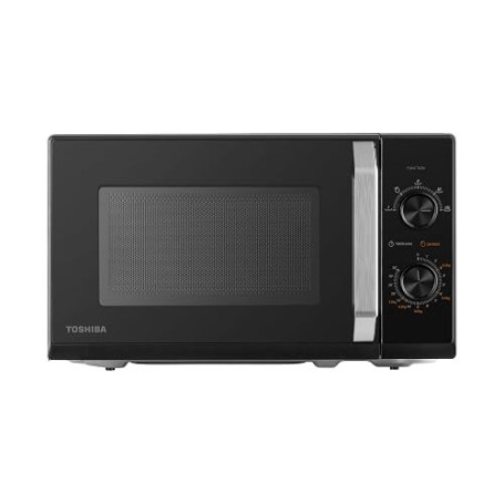 TOSHIBA Micro-ondes Compact 20 L 700 W Commandes Mécaniques MW3-MM20PE(BK),700 W, 5 Niveaux de Puissance, Plateau Tournant Bidir