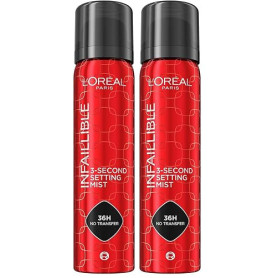 L'Oréal Paris - Spray Fixateur de Maquillage - Waterproof - Sans Transfert - Formule Légère - Non Collant - Résistant à l'Eau -