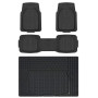 Amazon Basics Lot de 4 tapis de sol et de coffre robustes en PVC pour voitures, SUV, fourgonnettes toutes saisons, Noir