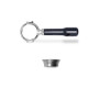 LELIT Bottomless Porte-Filtre LELIT 58 - Inclut un Filtre en Acier Inoxydable à 2 Doses - Poignée Classique - PLA580S - Argent/N