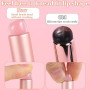 Ymapinc Lot de 4 pinceaux à lèvres réutilisables en silicone avec couvercle Rose