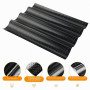 Baguette mold 4 empreintes, acier carbone antiadhésif pour four | Moule à baguette 38x32,5 cm pour préparer 4 baguettes maison,