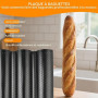 Baguette mold 4 empreintes, acier carbone antiadhésif pour four | Moule à baguette 38x32,5 cm pour préparer 4 baguettes maison,