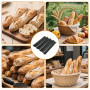Baguette mold 4 empreintes, acier carbone antiadhésif pour four | Moule à baguette 38x32,5 cm pour préparer 4 baguettes maison,