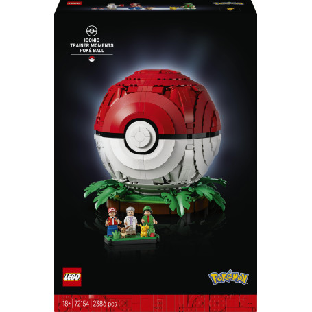LEGO Pokémon Poké Ball Moments Culte de Dresseur - Maquette pour Adulte avec Figurines de Pikachu, Évoli & 2 Minifigurines - Déc