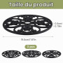 3 Pièces Dessous de Plat Silicone 19.5 cm, Antiadhésif Dessous de Cuisine | Noir Antidérapant et Résistant à Chaleur Sous Plat C
