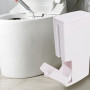 Poubelle de Salle de Bain Fine avec Brosse, Couvercle Escamotable, Poubelle 3 en 1, 1,3 Gallon pour Petit Espace, Seau Intérieur