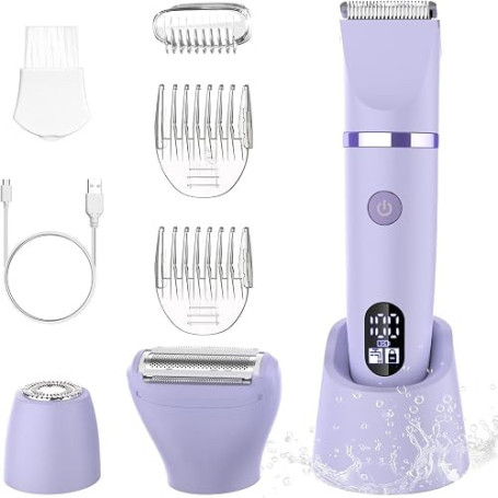 Rasoir Electrique Feminin Tondeuse précise pour visage et zones sensibles, Tondeuse à poils corporels pour visage, jambes, aisse