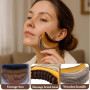 TRMPLX Set Brosse drainage lymphatique visage - 2 brosses de massage en fibres naturelles, outil pour dégonfler le visage et sti