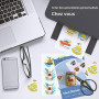 A-SUB Papier autocollant en vinyle imprimable imperméable de qualité supérieure blanc brillant, étiquettes autocollantes en viny