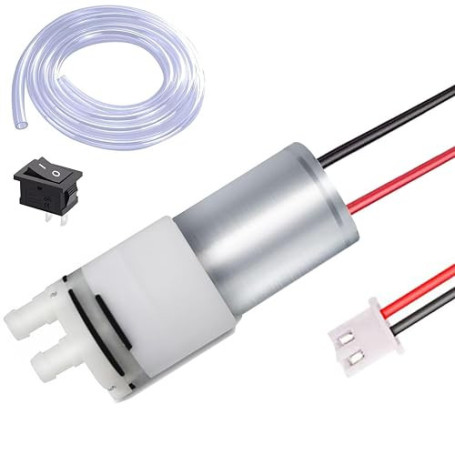 RUNCCI-YUN DC 12V 370 Mini Pompe auto-amorçante Eau à Membrane à Vide électrique Micro pour Machine à thé AquariumWater Cooling(