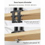 HUANUO Support Ecran PC 2 Ecran de 13 à 32 Pouces, Bras pour Écran Pc pour Écrans Plats, Gaming Bras Ecran PC VESA 75x75/100x100
